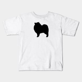 Keeshond Silhouette Kids T-Shirt